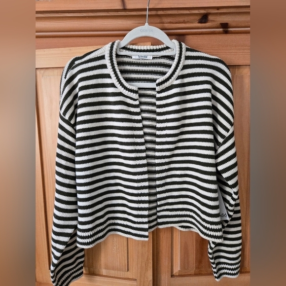 NWT SPLENDID Striped Lily Open Front Cardigan Women's - Picture 2 of 11